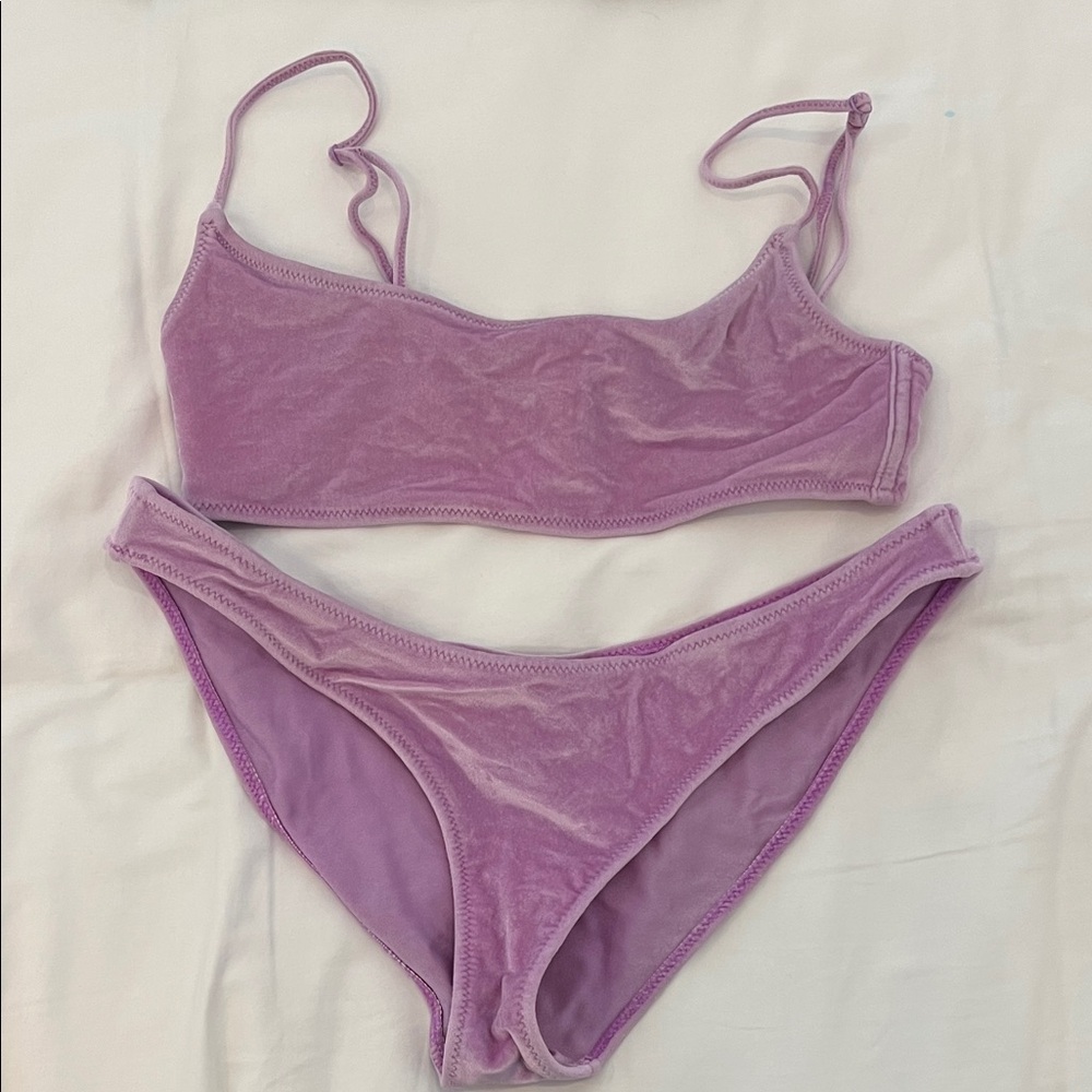 Triangle Velvet Bathing suit
